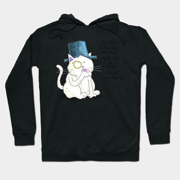 Dapper Cat - Face touch Hoodie by johnnybuzt